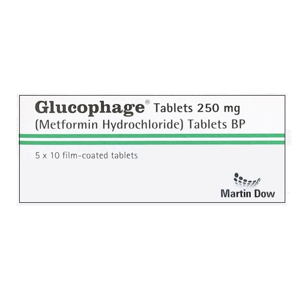 glucophage 250 mg tab 50 s